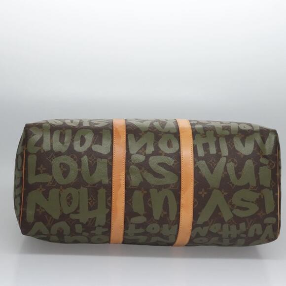 LOUIS VUITTON Monogram Graffiti Keepall 50 Boston Bag Khaki M92196 - Picture 6 of 16